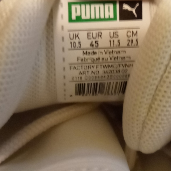 Puma BOG Sock, White, Cream, Mens 11.5 - Picture 6 of 6
